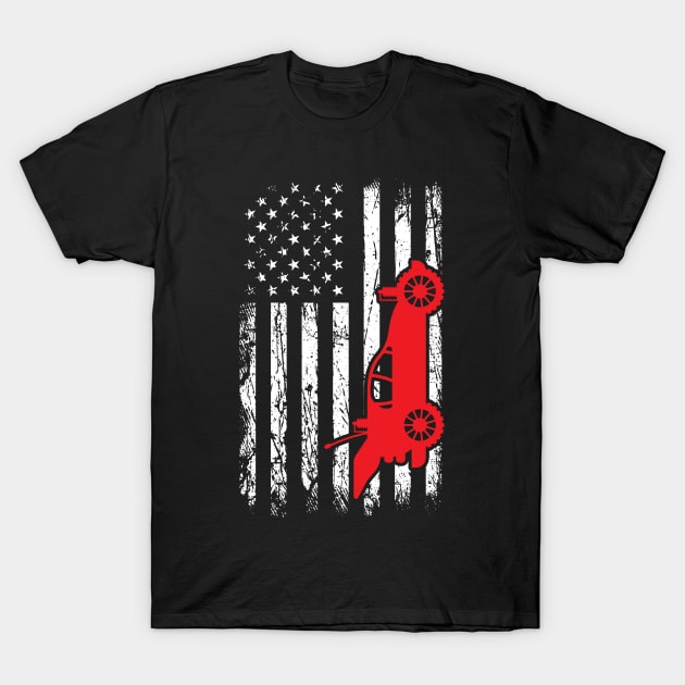 RC Car Lovers RC Racing American Flag T-Shirt by Wakzs3Arts